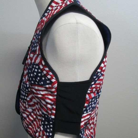 Techniche International USA Flag Patriotic Evaporative Cooling Sport Vest S - Picture 8 of 10